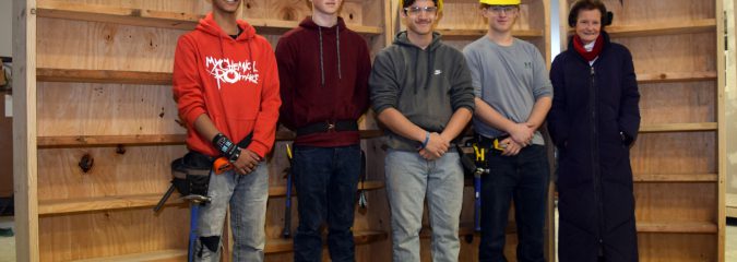 HFM construction students build bookcases for charity HFM construction students build bookcases for charity