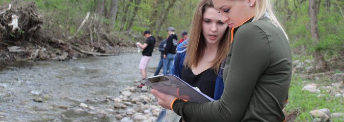 Ag PTECH students DNA test river, creek