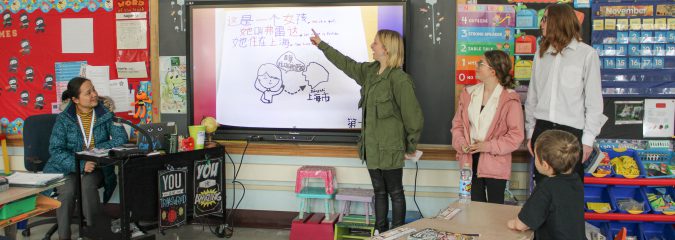 Students create story books in Chinese language
